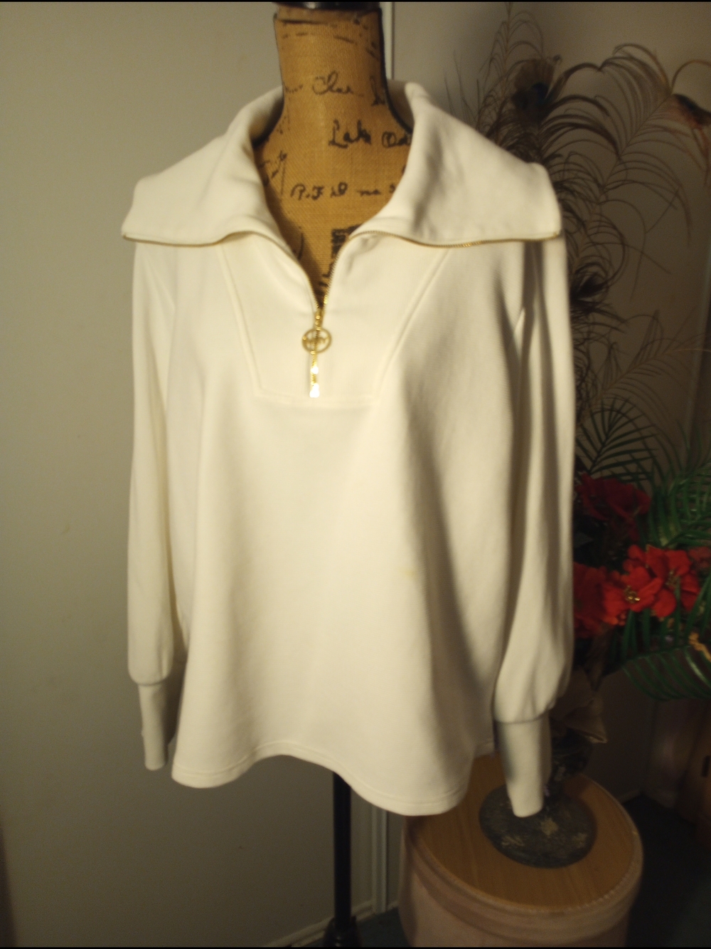 Marc New York Zip-Front Pullover with Gold Hardware